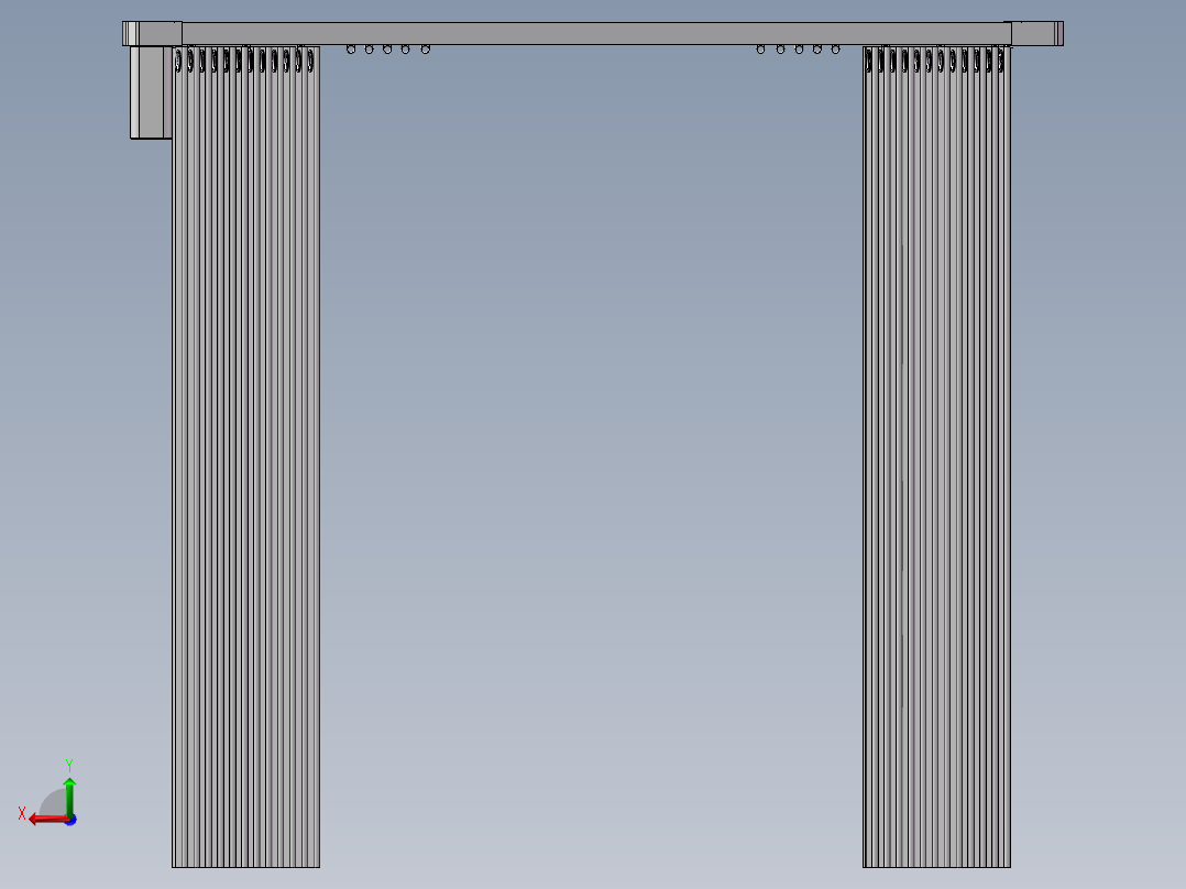 窗帘装配后视图