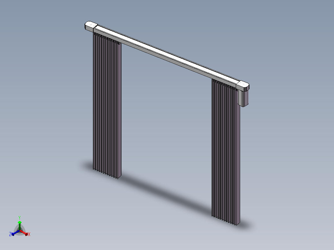 窗帘装配正等轴测图