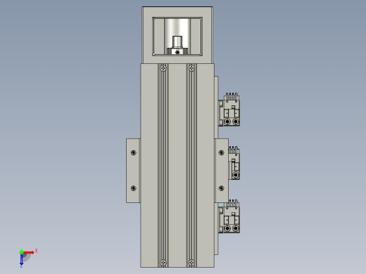 直线模组LHK60C-150A1-F0CS2设计图纸俯视缩略图