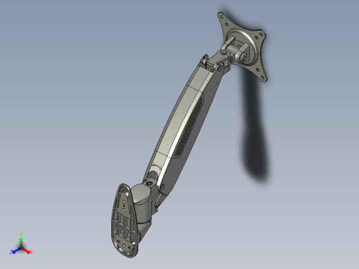 显示器支架-气弹簧型WGA正等轴测缩略图