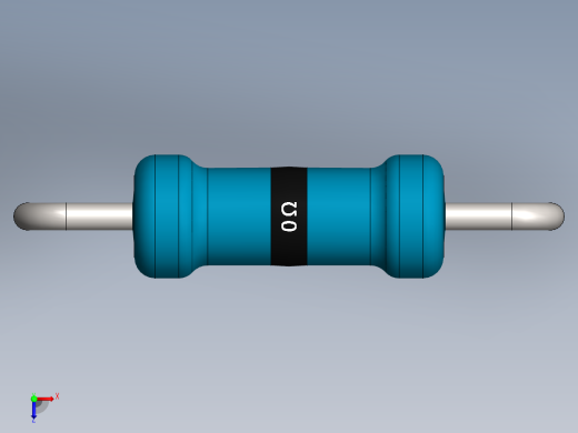 电容器 二极管 电阻器-Resistor 0 Ohm Blue俯视缩略图