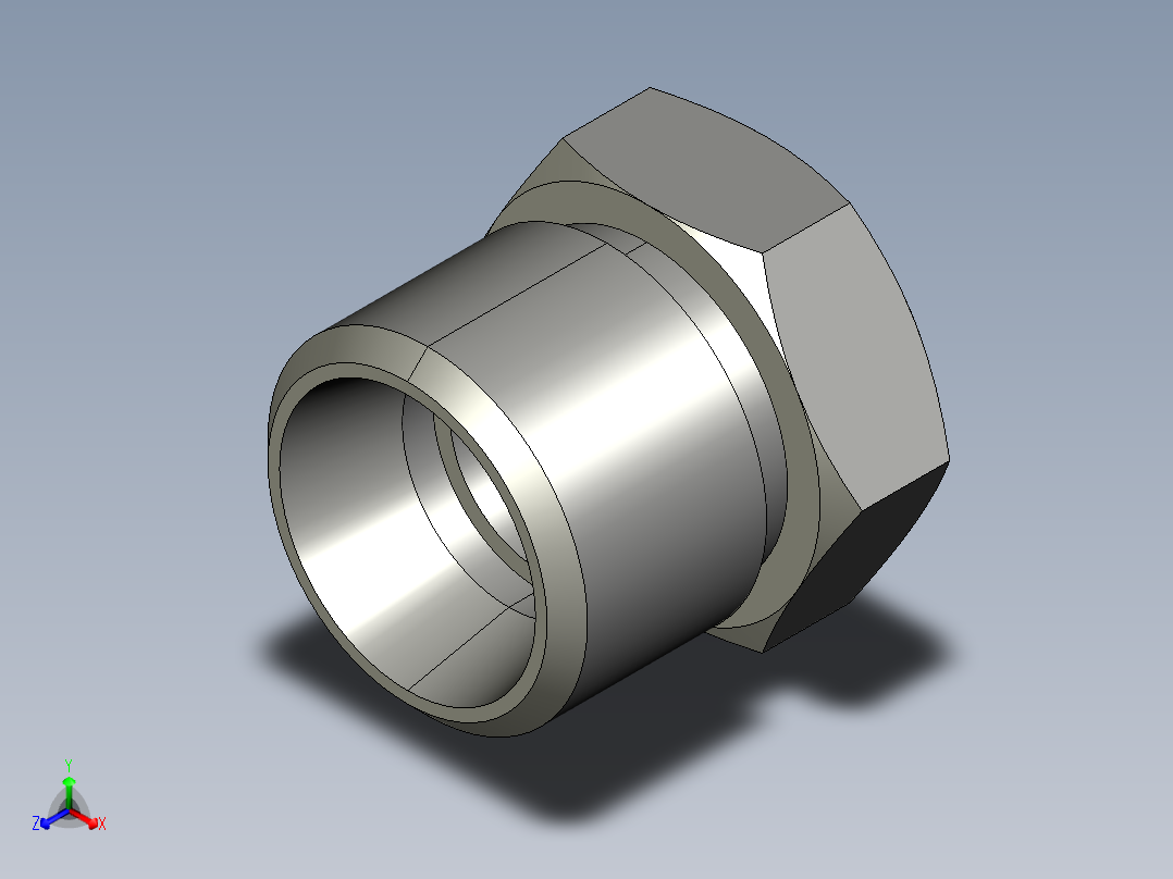 卡套式工业通用硬管接头8_pnu-s主视图