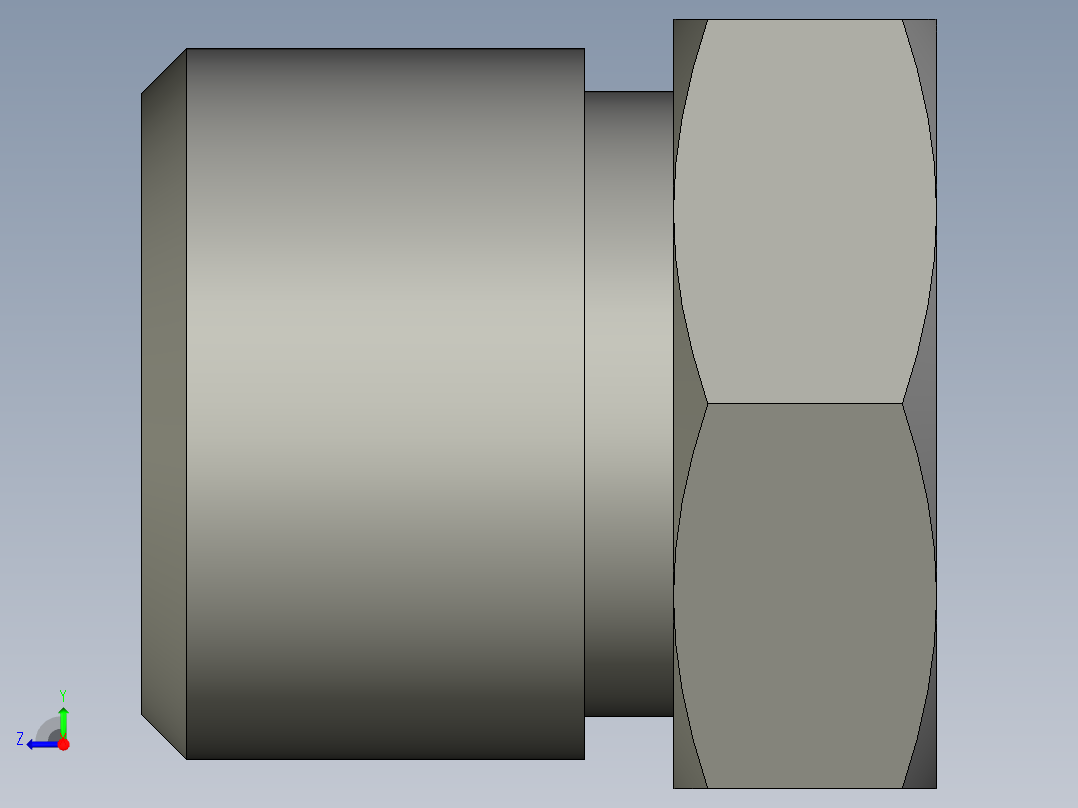 卡套式工业通用硬管接头8_pnu-s右视图