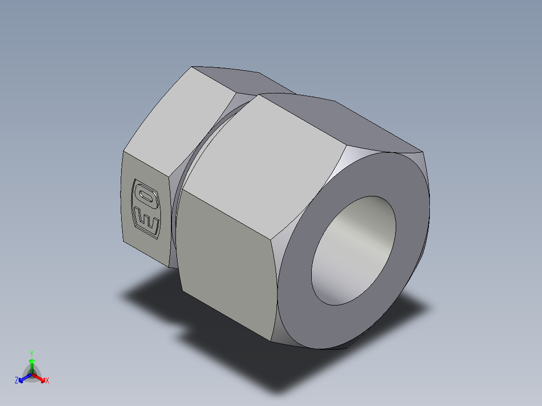 卡套式工业通用硬管接头EO_Blanking_plug_for_tube_ends_ROV20ZSCF正等轴测图