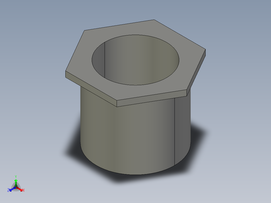 船舶管路系统SeaCor_ReducerBushing_SxSPIG_37J137168_1.25in x 1in正等轴测图