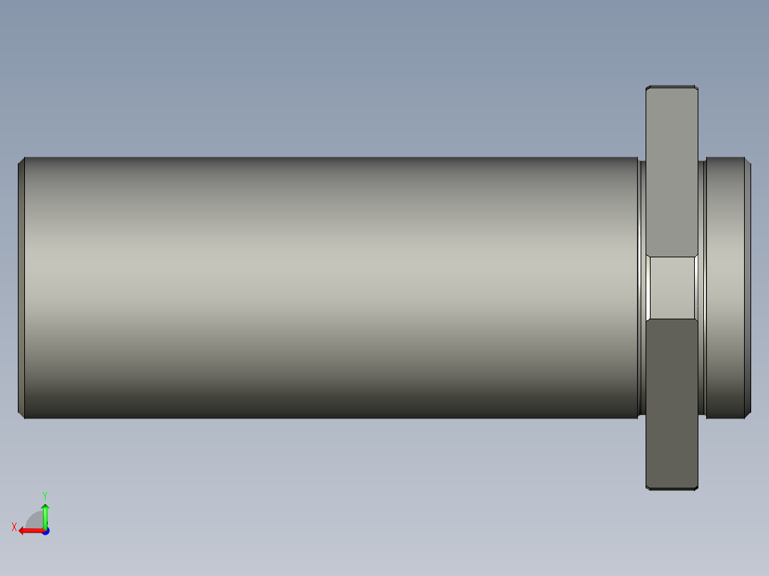 THK滚珠导套3D模型IGS格式后视图