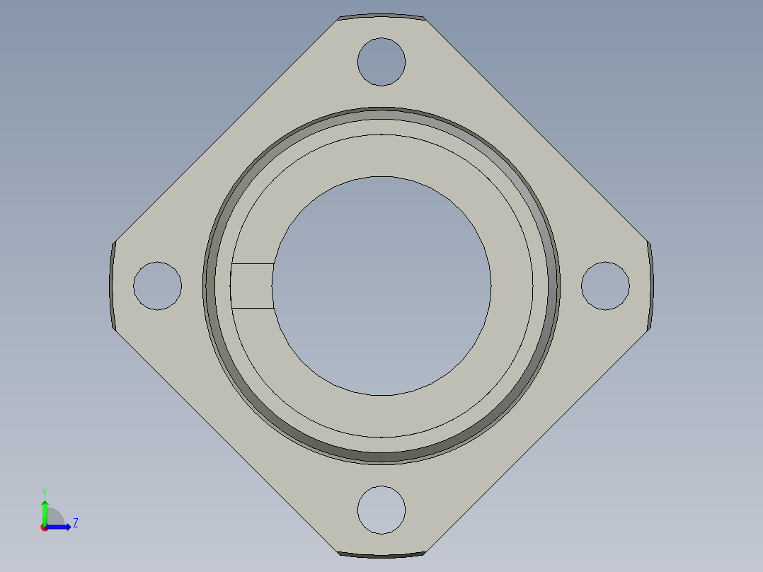 THK滚珠导套3D模型IGS格式左视图