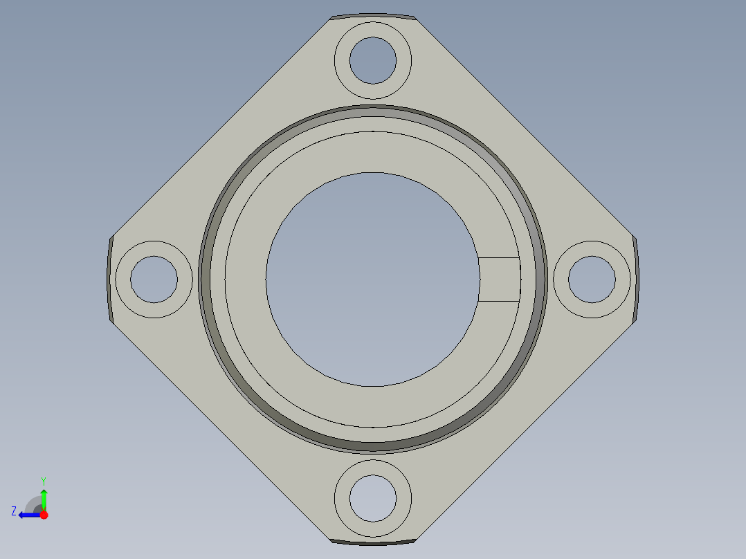 THK滚珠导套3D模型IGS格式右视图