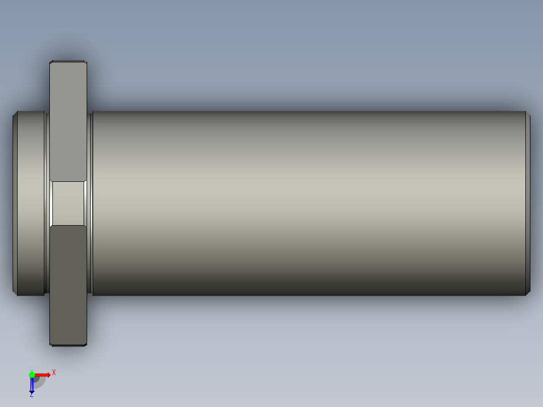 THK滚珠导套3D模型IGS格式俯视图