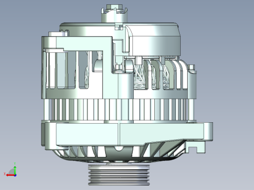 Delphi发电机模型3D图纸 STP格式后视缩略图