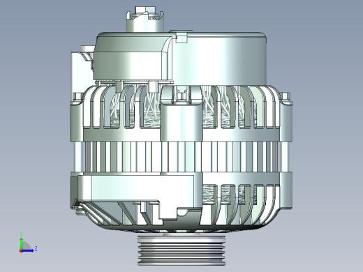 Delphi发电机模型3D图纸 STP格式左视缩略图