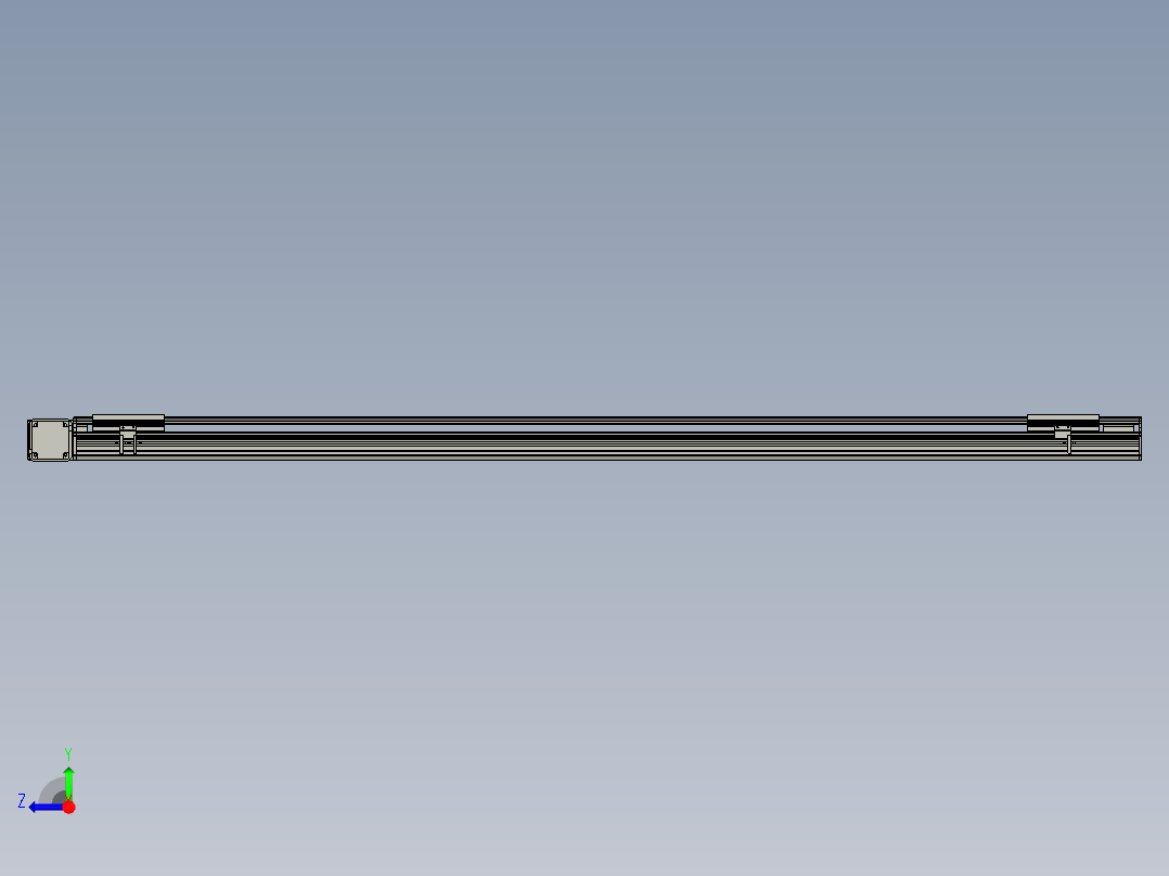 直线模组LHB17-L40-S1950-L(B)设计图纸右视图