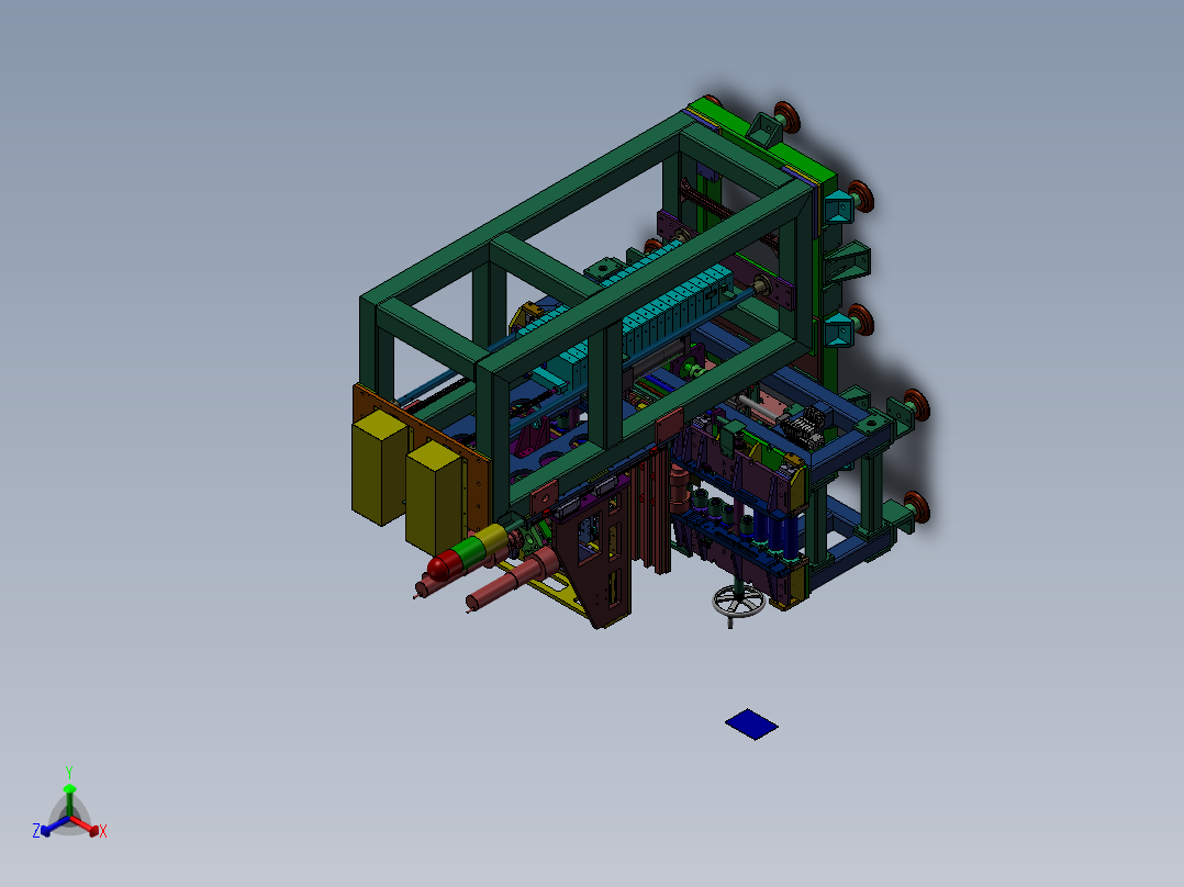 铆合机正等轴测图
