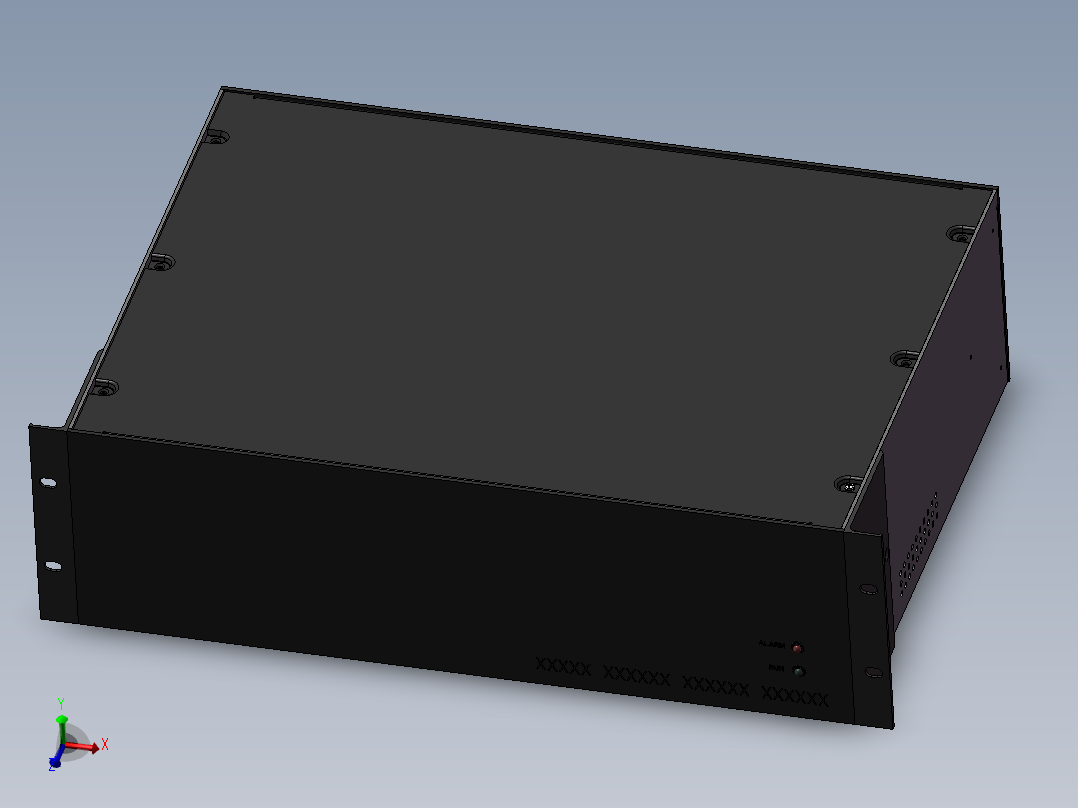 通讯3U机箱三维模型