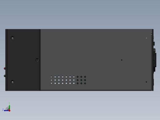 通讯3U机箱三维模型右视缩略图