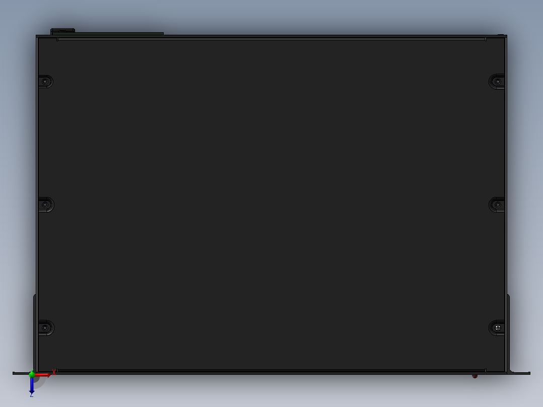 通讯3U机箱三维模型俯视图