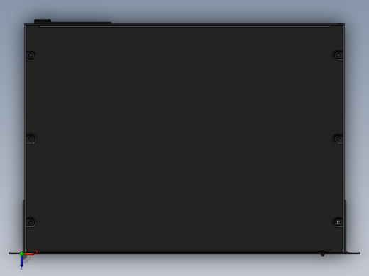 通讯3U机箱三维模型俯视缩略图