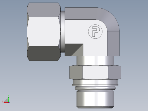 卡套式工业通用硬管接头EO_Adjustable_Locknut_elbow_WEE20ZSMORCF后视缩略图