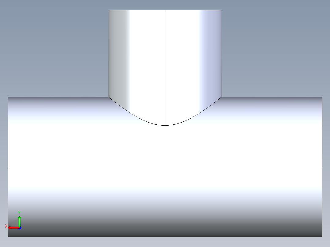 聚氯乙烯配件02-Sch80_ReducingTee_SxSxS_801-101_0.75in x 0.5in后视图
