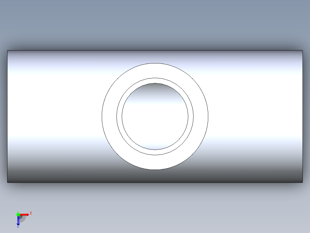 聚氯乙烯配件02-Sch80_ReducingTee_SxSxS_801-101_0.75in x 0.5in俯视图