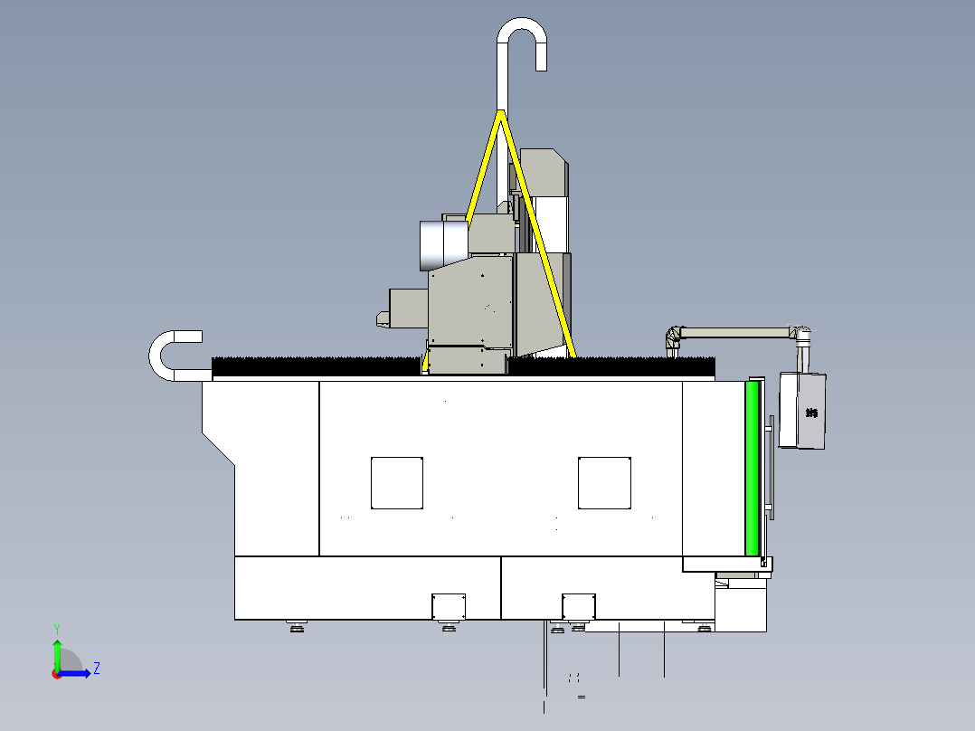 SHY-SWZ2030-动梁五轴龙门左视图