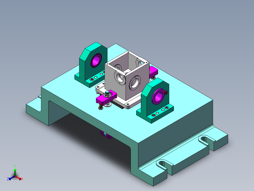 改压紧结构3D新正等轴测图