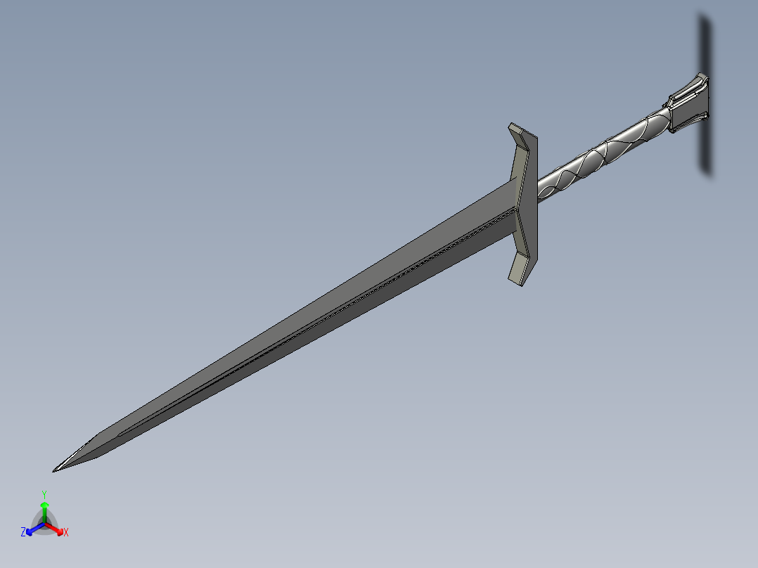 剑、宝剑(78)正等轴测图