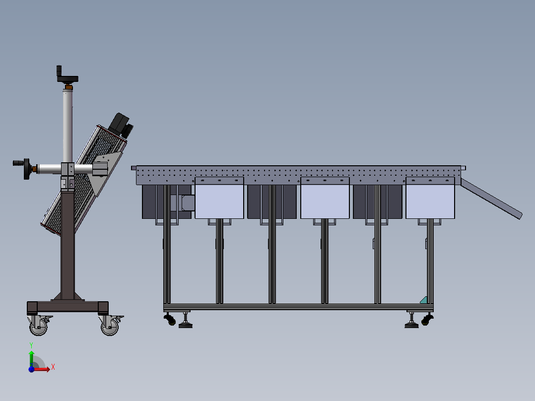 自动识别快递分拣系统sw20可编辑前视图