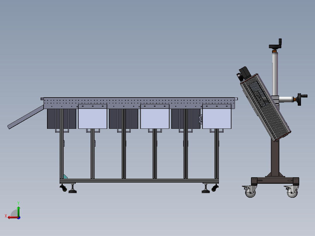自动识别快递分拣系统sw20可编辑后视图