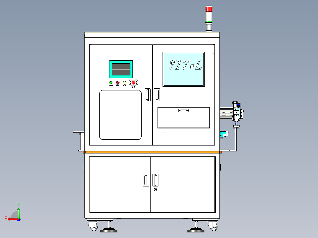 双飞达在线式贴标设备x_t后视图