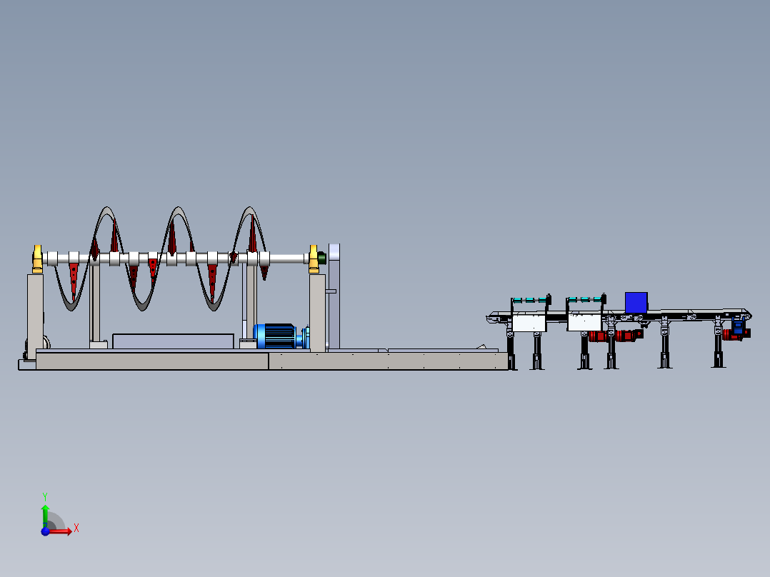 钢板自动裁切折弯成型设备sw17可编辑前视图