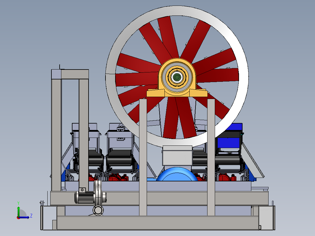 钢板自动裁切折弯成型设备sw17可编辑左视图