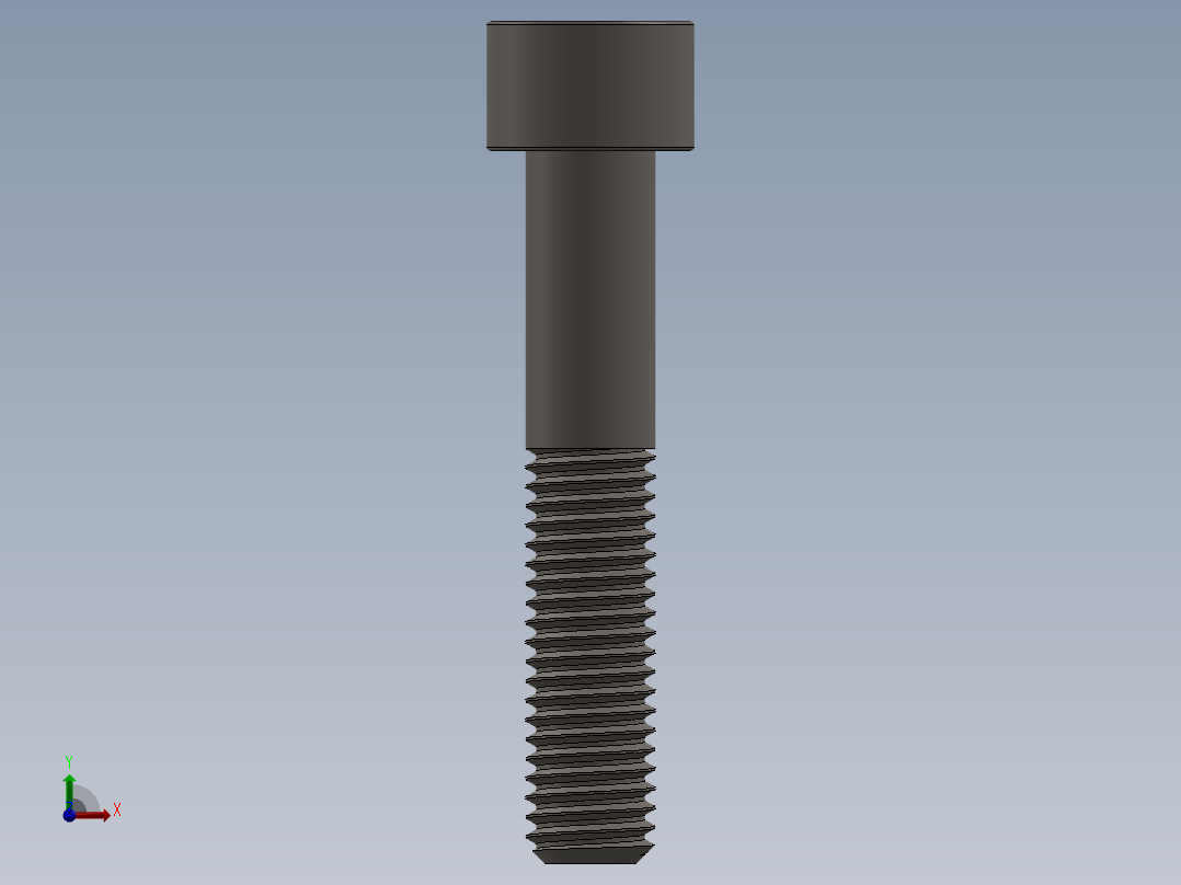 Screw_DIN_912_M10x55_A2.SLDPRT公制内六角螺钉前视图