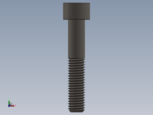 Screw_DIN_912_M10x55_A2.SLDPRT公制内六角螺钉前视缩略图