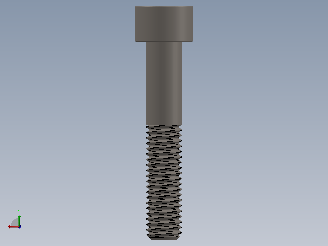 Screw_DIN_912_M10x55_A2.SLDPRT公制内六角螺钉后视图
