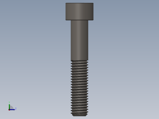 Screw_DIN_912_M10x55_A2.SLDPRT公制内六角螺钉左视缩略图
