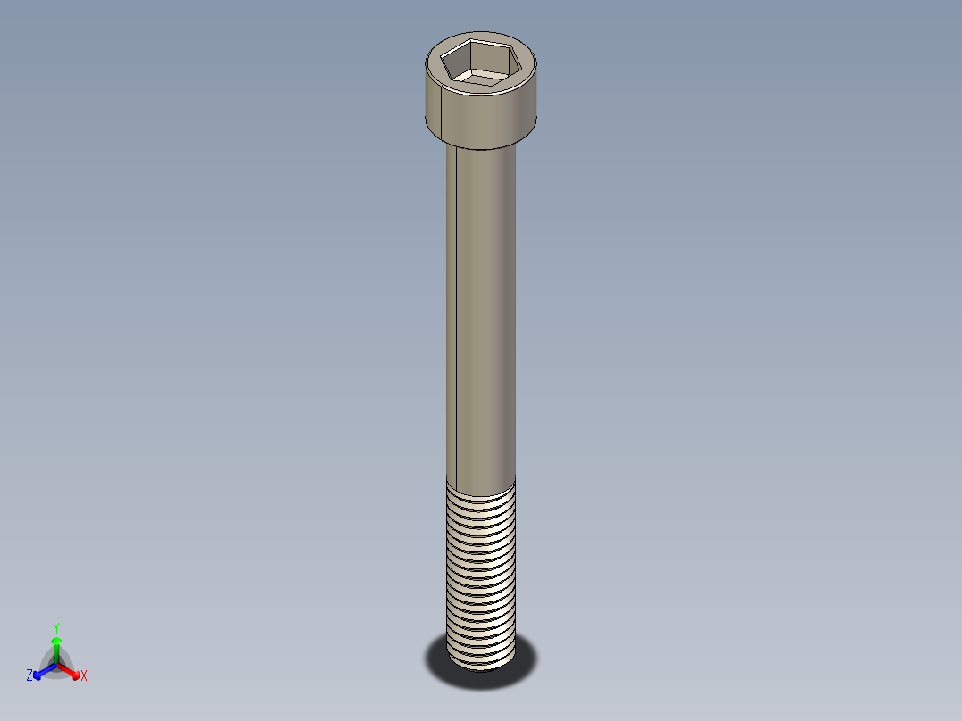 Screw_DIN_912_M10x95_A2.STEP公制内六角螺钉主视图