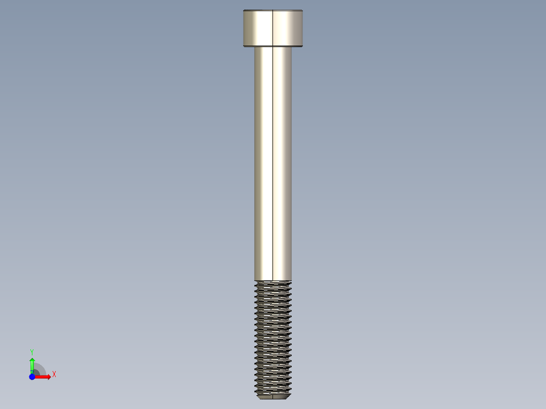 Screw_DIN_912_M10x95_A2.STEP公制内六角螺钉前视图