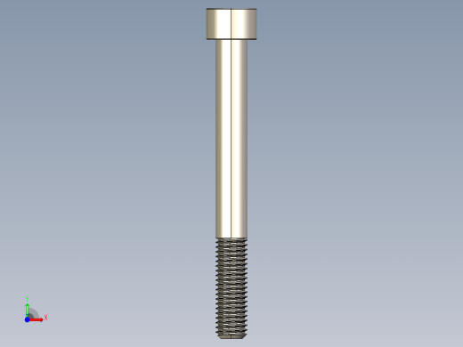 Screw_DIN_912_M10x95_A2.STEP公制内六角螺钉前视缩略图