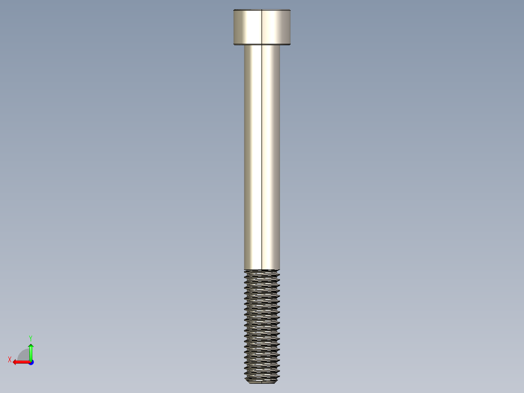 Screw_DIN_912_M10x95_A2.STEP公制内六角螺钉后视图