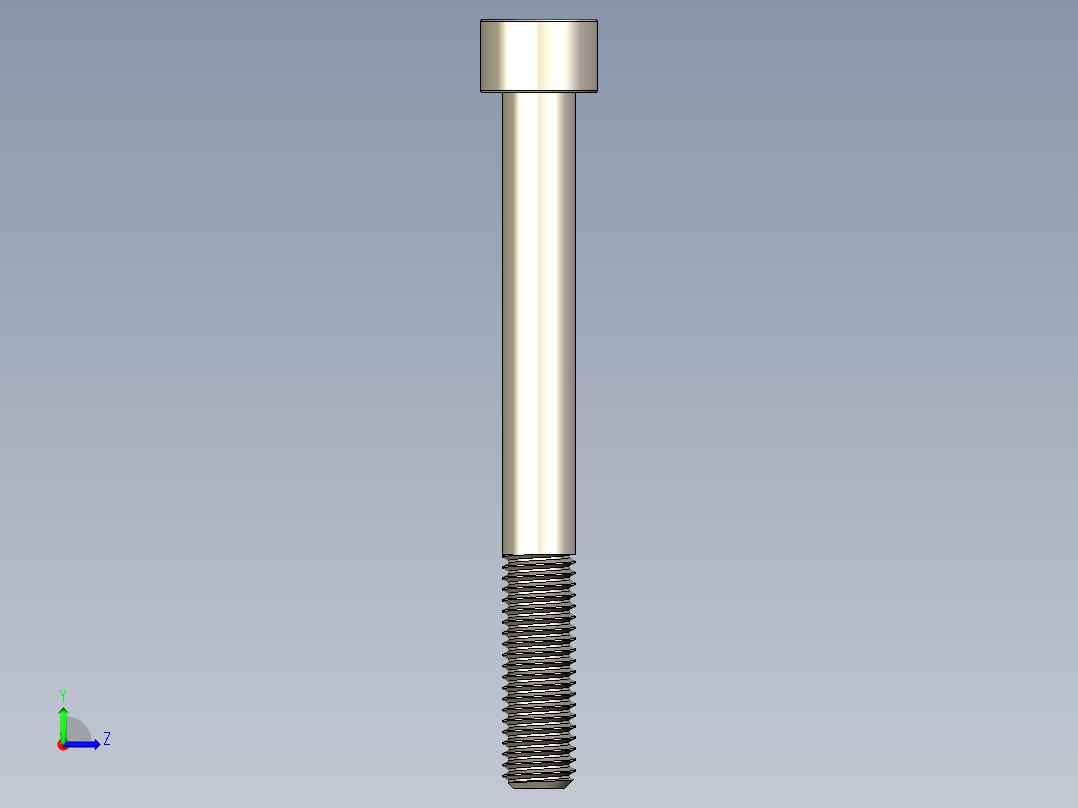 Screw_DIN_912_M10x95_A2.STEP公制内六角螺钉左视图