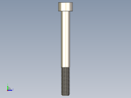 Screw_DIN_912_M10x95_A2.STEP公制内六角螺钉左视缩略图