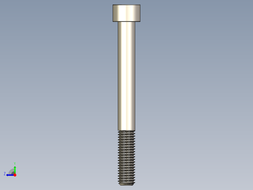 Screw_DIN_912_M10x95_A2.STEP公制内六角螺钉右视图
