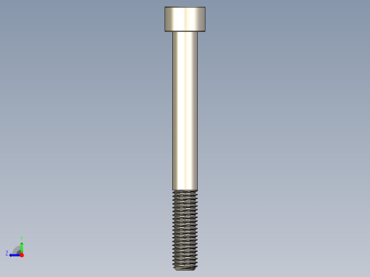 Screw_DIN_912_M10x95_A2.STEP公制内六角螺钉右视缩略图