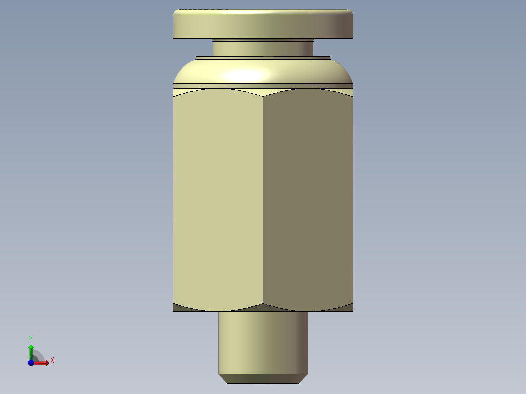 螺纹直通 亿日 EPC4-M5前视图