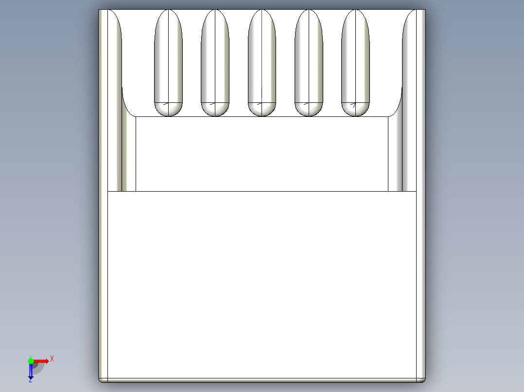 18650 2S电池收纳盒俯视图