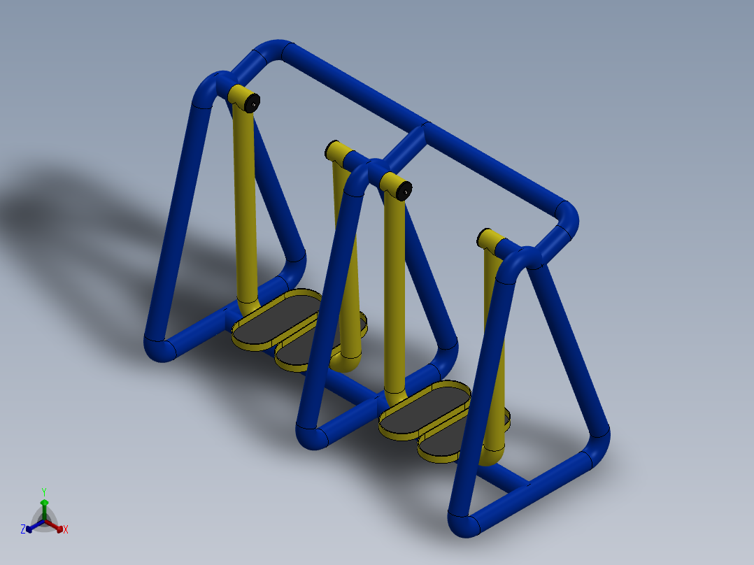 健身器材(109)正等轴测图