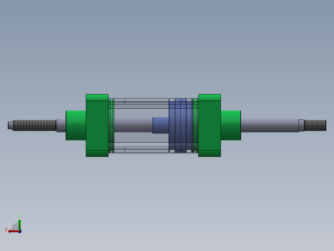 蓝色气动气缸-100x25x100-mm-1.snapshot.1后视图