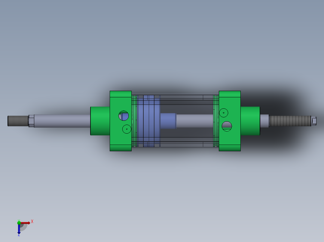 蓝色气动气缸-100x25x100-mm-1.snapshot.1俯视图