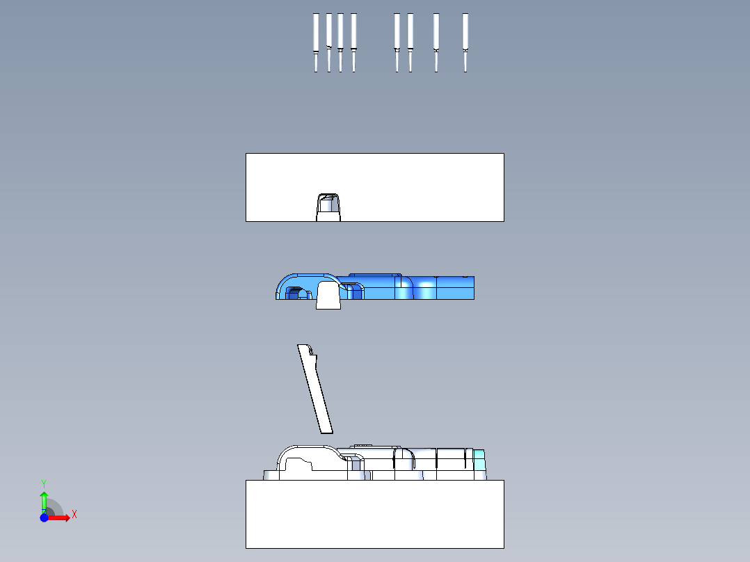 B2005279-电锯的内核和腔体前视图